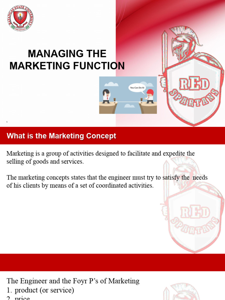 Lesson 12 - Managing The Marketing Function | PDF | Marketing | Sales