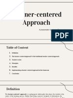 Learner-Centered Approach