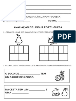 Avaliacao de Lingua Portuguesa