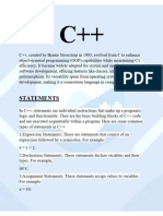 Basic Concepts of C++