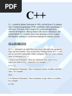 Basic Concepts of C++