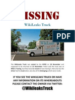 WikiLeaks Truck Missing Flier