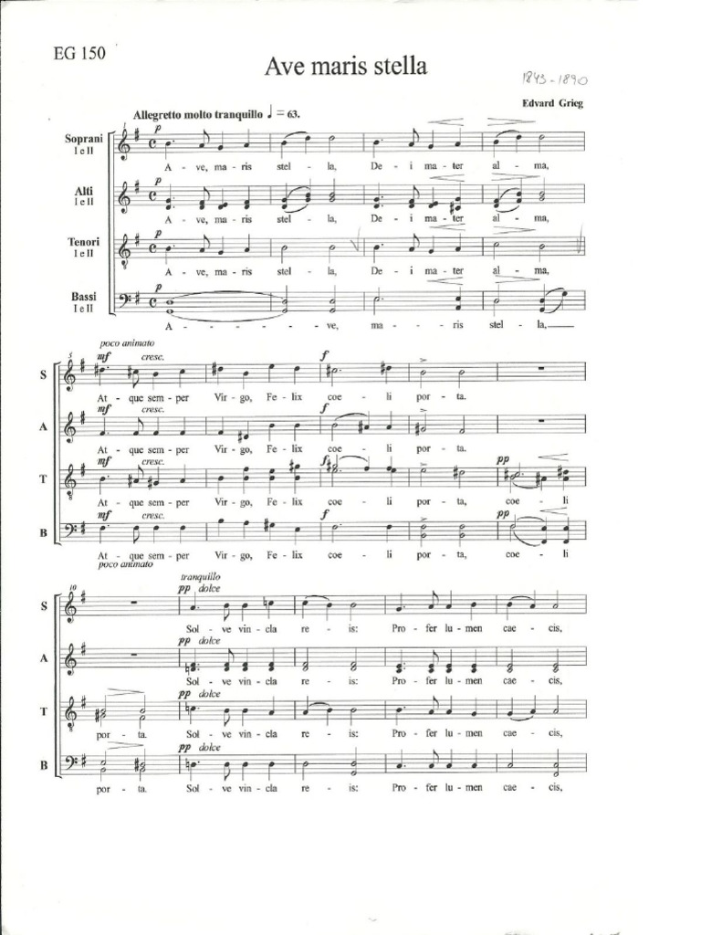 Ave Maris Stella Edvard Grieg PDF