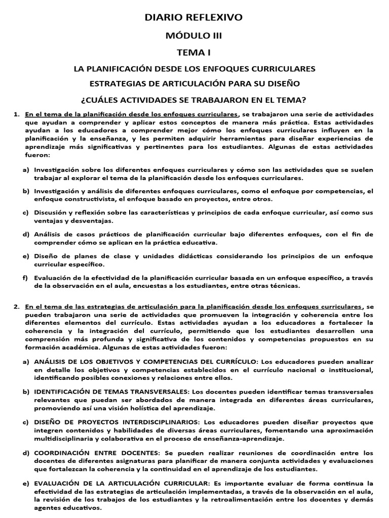 Planificación Curricular y Estrategias | PDF | Enseñando | Plan de estudios