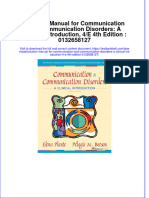 Download pdf Solution Manual For Communication And Communication Disorders A Clinical Introduction 4 E 4Th Edition 0132658127 online ebook full chapter 