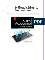 PDF Solution Manual For College Accounting A Career Approach 13Th Edition Cathy J Scott Online Ebook Full Chapter
