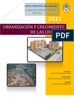 Urbanizacion y Crecimiento de Las Ciudades