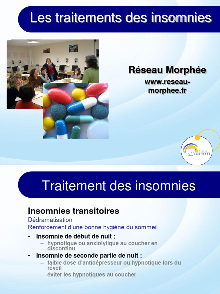 Traitement Des Insomnies | PDF | Insomnie | Sommeil