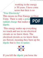 "Free Electricity" Potential Radiant Charge Dipole