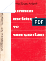 Şevket Süreyya Aydemir Kırmızı Mektuplar Ve Son Yazıları Gerçek Yayınları