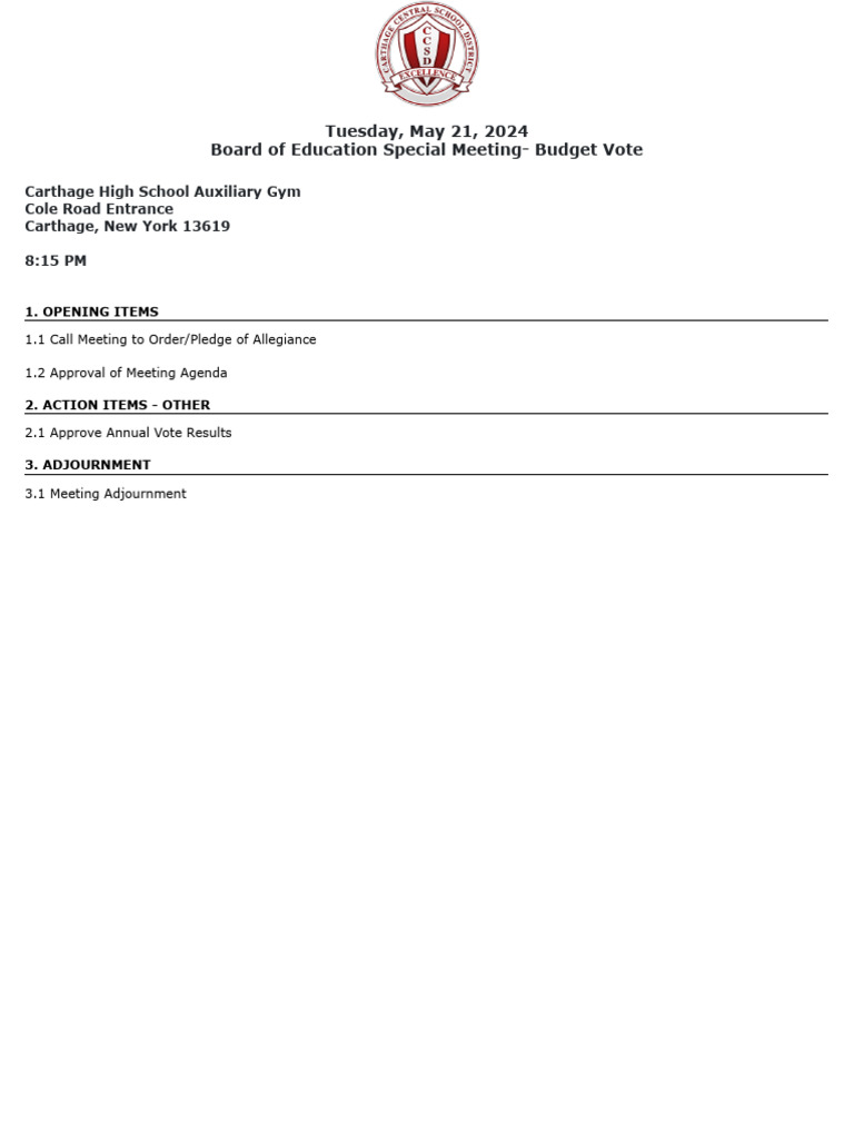 05 21 2024 carthage csd boe meeting school budget vote results pdf