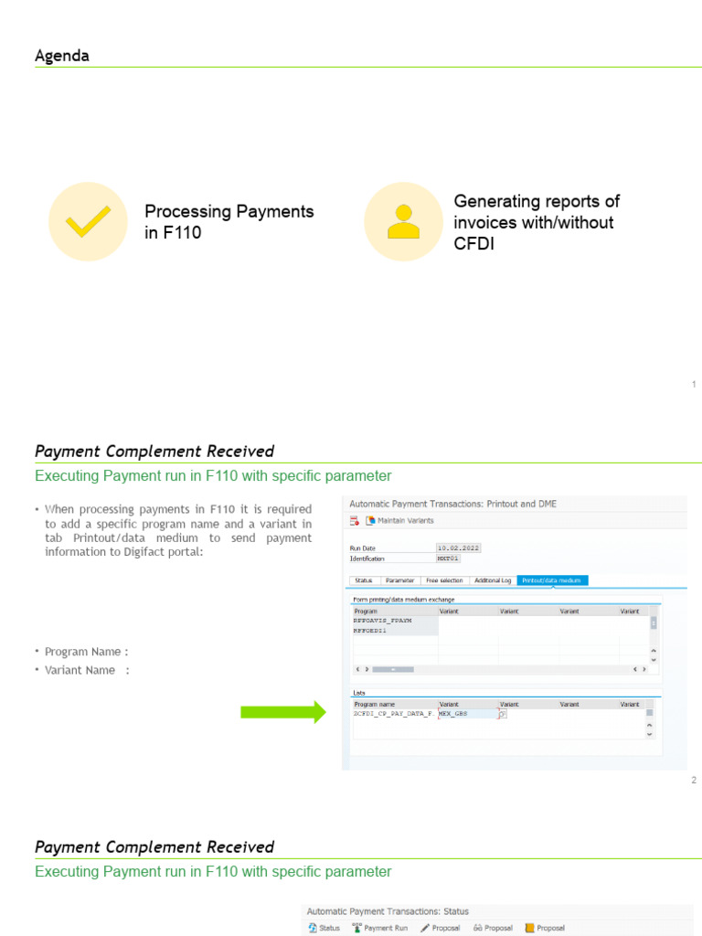 F110 Payment Processing and Reporting Guide | PDF | Software | Computing