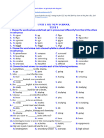 ANH 6 CỦNG CỐ UNIT 1 TEST 01