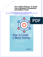 Download How To Create A Web3 Startup A Guide For Tomorrows Breakout Companies 2Nd Edition Taulli online ebook  texxtbook full chapter pdf 