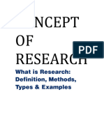 Concept of Research