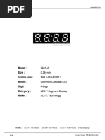 5161BS 7-Segment Display Datasheet | PDF | Celsius | Electronic Engineering