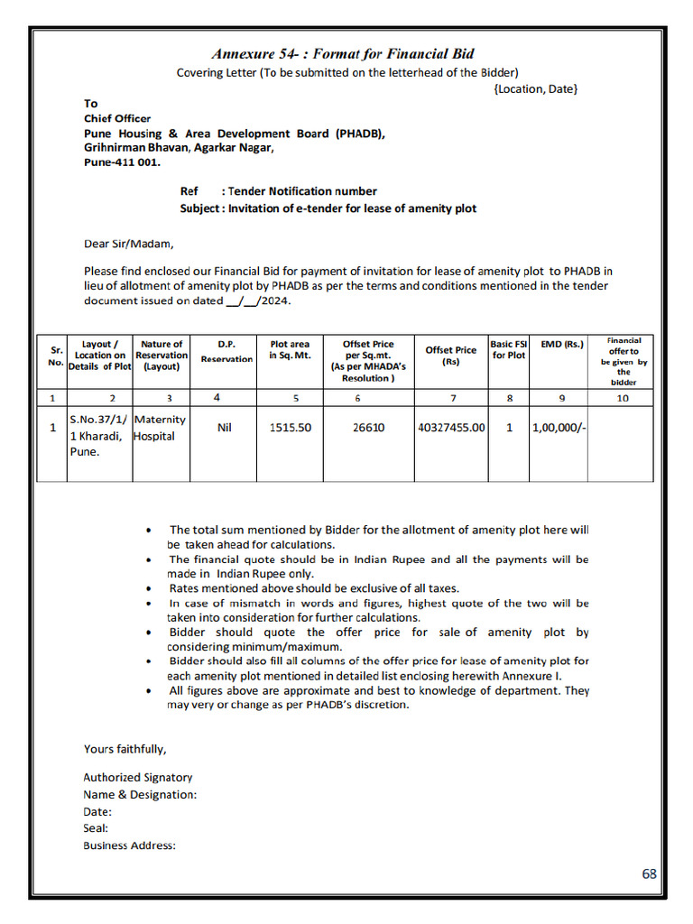 Mhada Lease Plot 4 | PDF