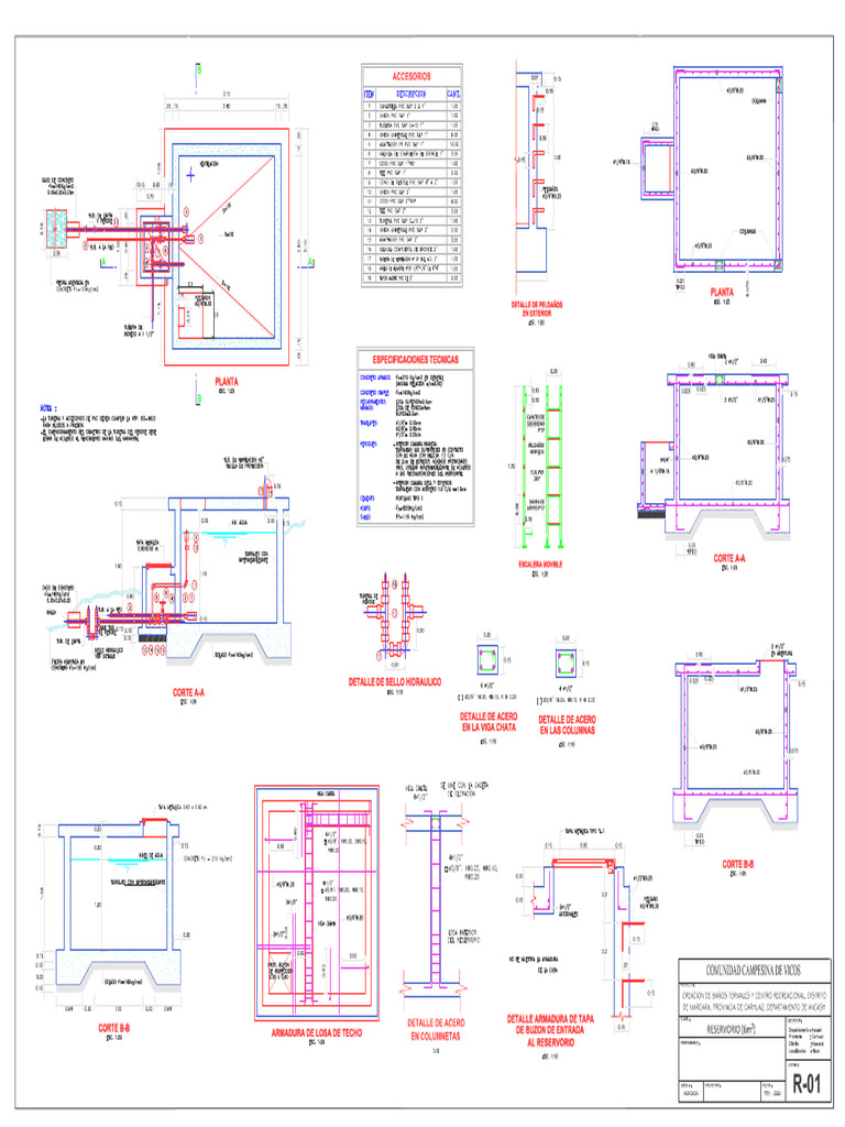 RESERVORIO (6m3) - A1 | PDF