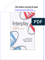Ebook Interplay 15Th Edition Ronald B Adler Online PDF All Chapter