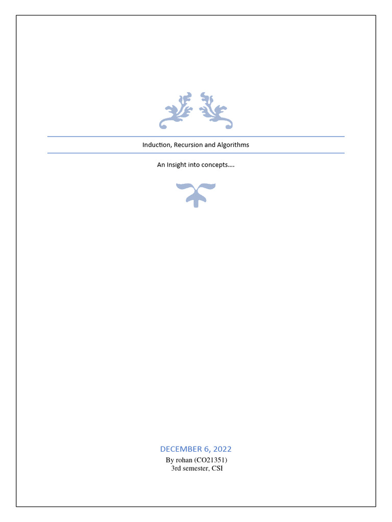Induction and Recursion in Mathematics | PDF | Applied Mathematics ...
