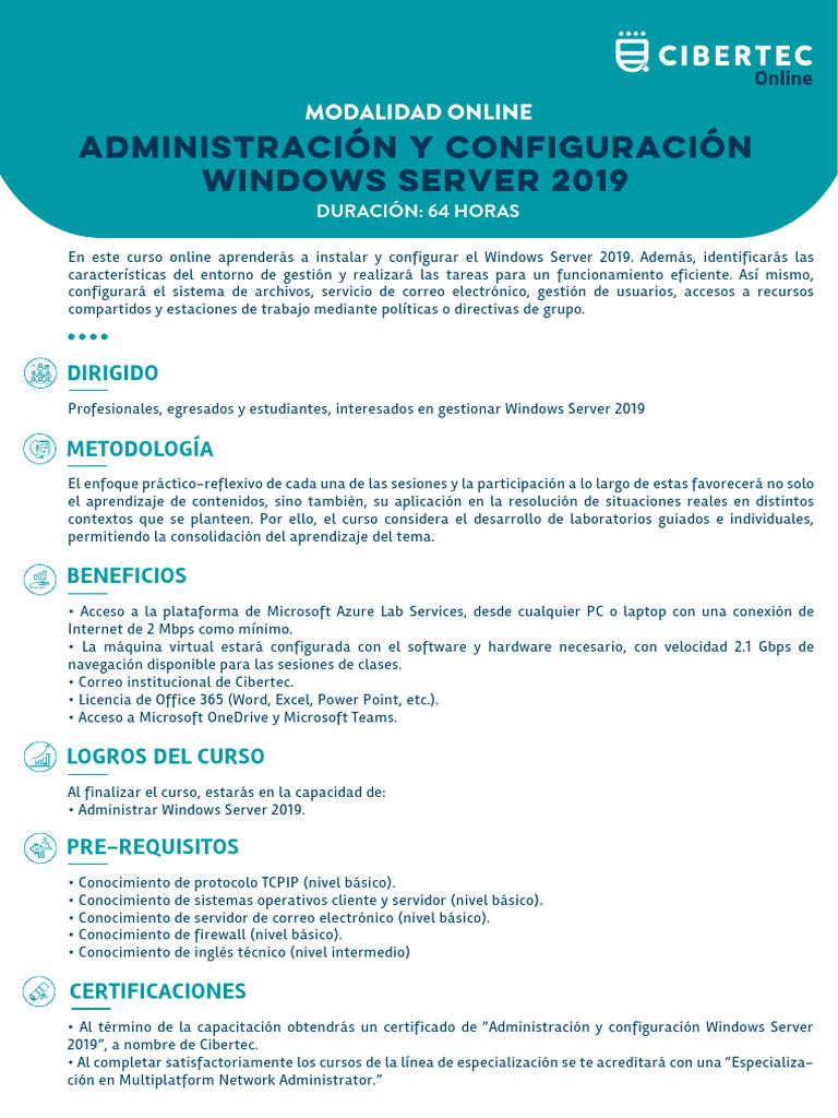 Curso Online: Administración Windows Server 2019 | PDF | Directorio ...