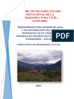 7.4.1.Informe Técnico Del Estado Situacional de Lainfraestructura Civil - Sanitaria HA-HB-SH V2