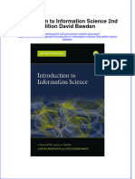 Metabook - 152download Ebook Introduction To Information Science 2Nd Edition David Bawden Online PDF All Chapter