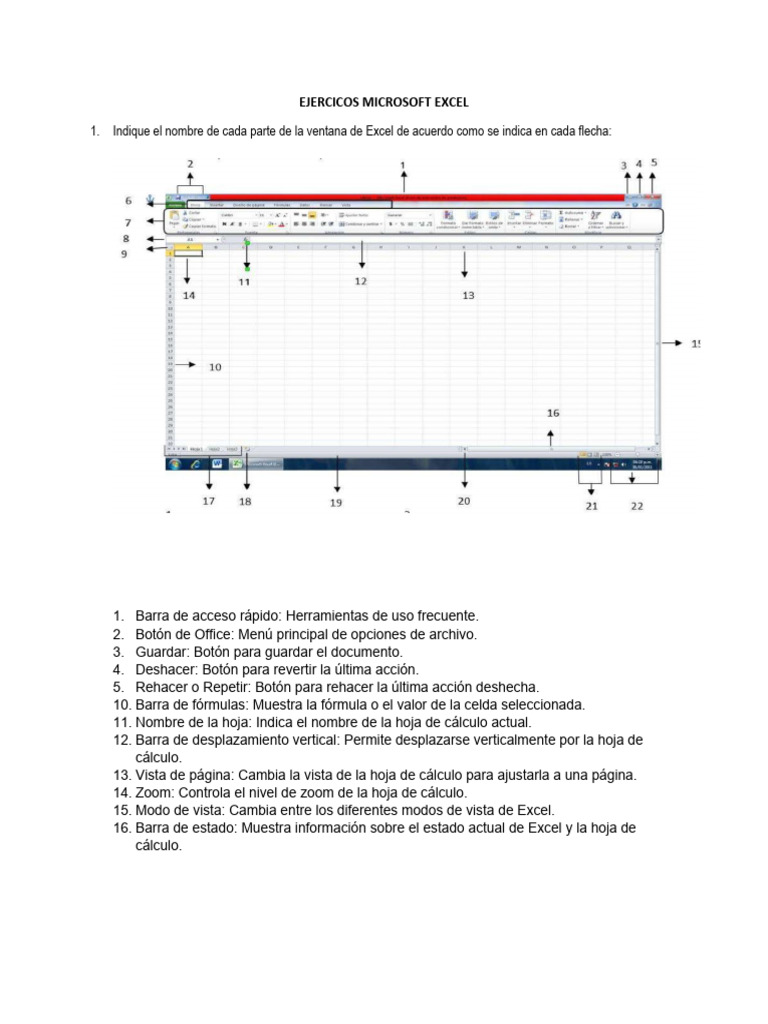 Ejercicios Básicos de Excel | PDF | Microsoft Excel | Hoja de cálculo