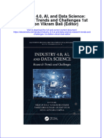 Ebook Industry 4 0 Ai and Data Science Research Trends and Challenges 1St Edition Vikram Bali Editor Online PDF All Chapter