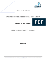 TERMO DE REFERÊNCIA Resíduos - Rev Maio-2014 Necessidades de Revisão