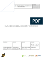 PO-DIR-010 Politica de Seguridad de La Informacion y Ciberseguridad V9