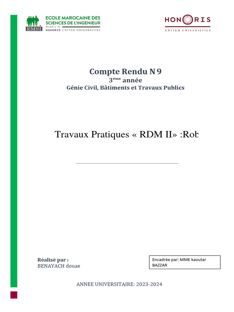 Analyse des Structures avec Robot RDM | PDF | Treillis (assemblage ...