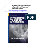 Ebook Introduction To Biofilm Engineering 1St Edition Navanietha Krishnaraj Rathinam Editor Online PDF All Chapter