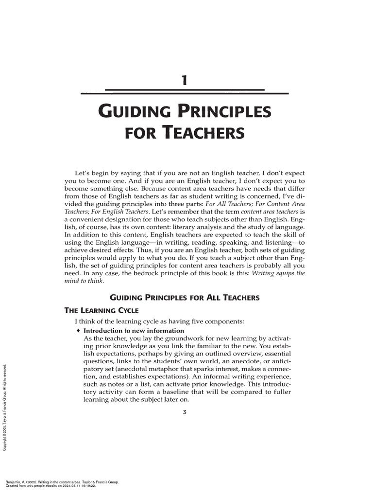 Writing in the content areas part i steps and strategies pdf