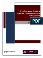 Developing and Assessing Student Collaboration Final Report