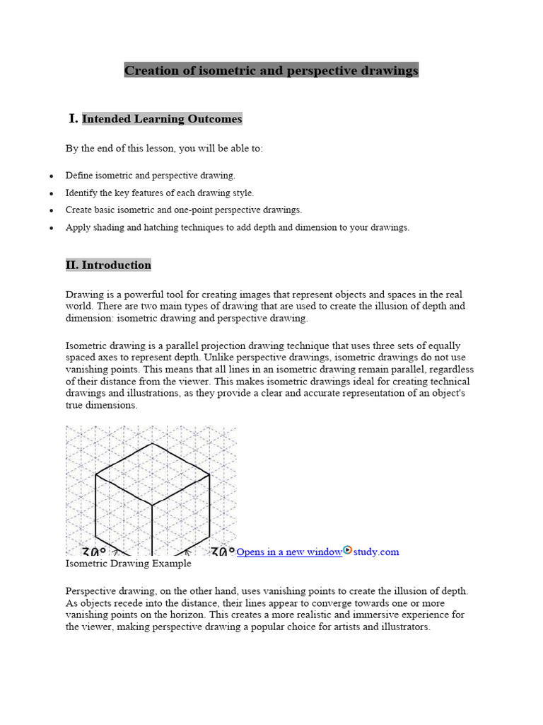 Gamad_ Creation of isometric and perspective drawings_tech draw | PDF ...
