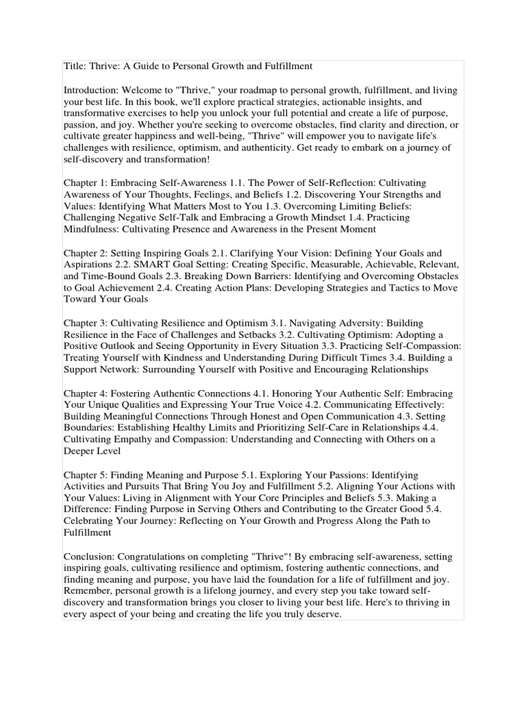 Selfhelp PDF Goal Psychological Resilience