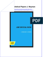 Joint Statistical Papers J Neyman Online Ebook Texxtbook Full Chapter PDF