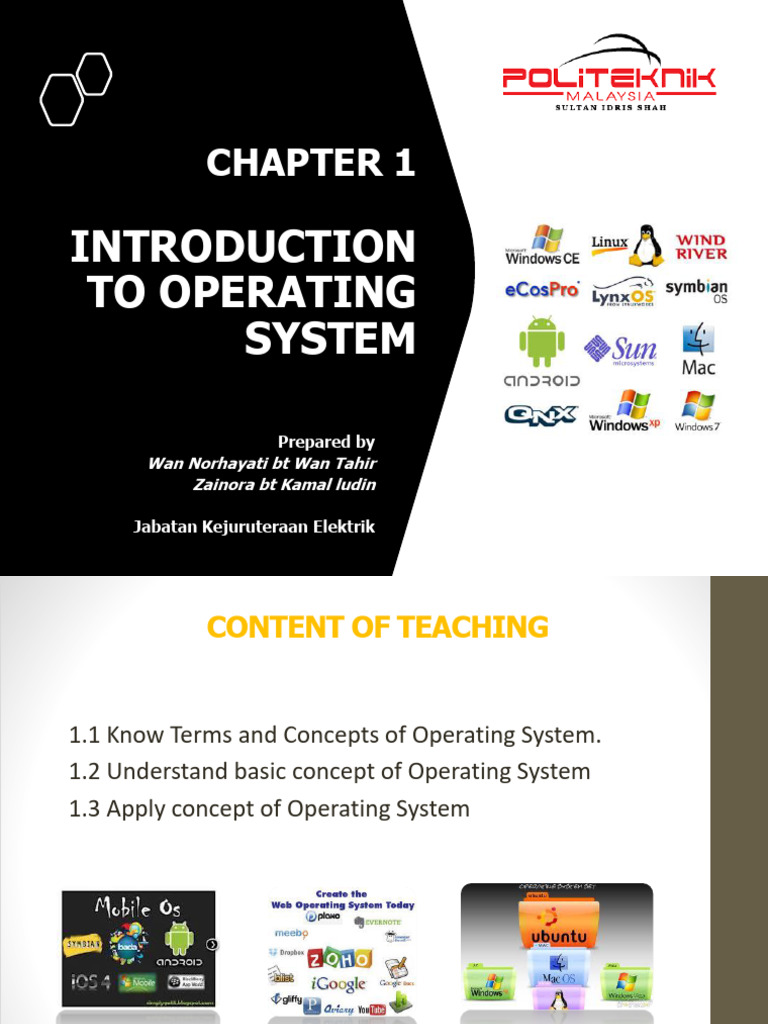 Topic 1 | PDF | Operating System | Graphical User Interfaces