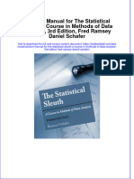 PDF Solution Manual For The Statistical Sleuth A Course in Methods of Data Analysis 3Rd Edition Fred Ramsey Daniel Schafer Online Ebook Full Chapter