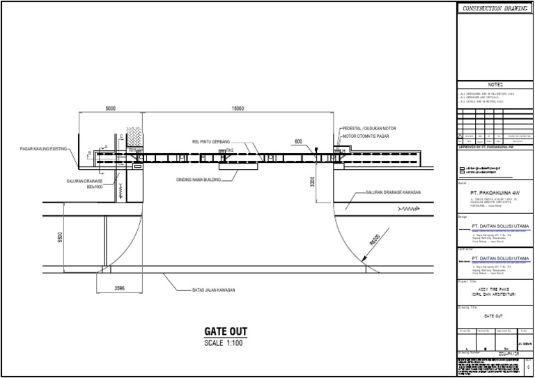 Gate Out Construction Drawing Details | PDF