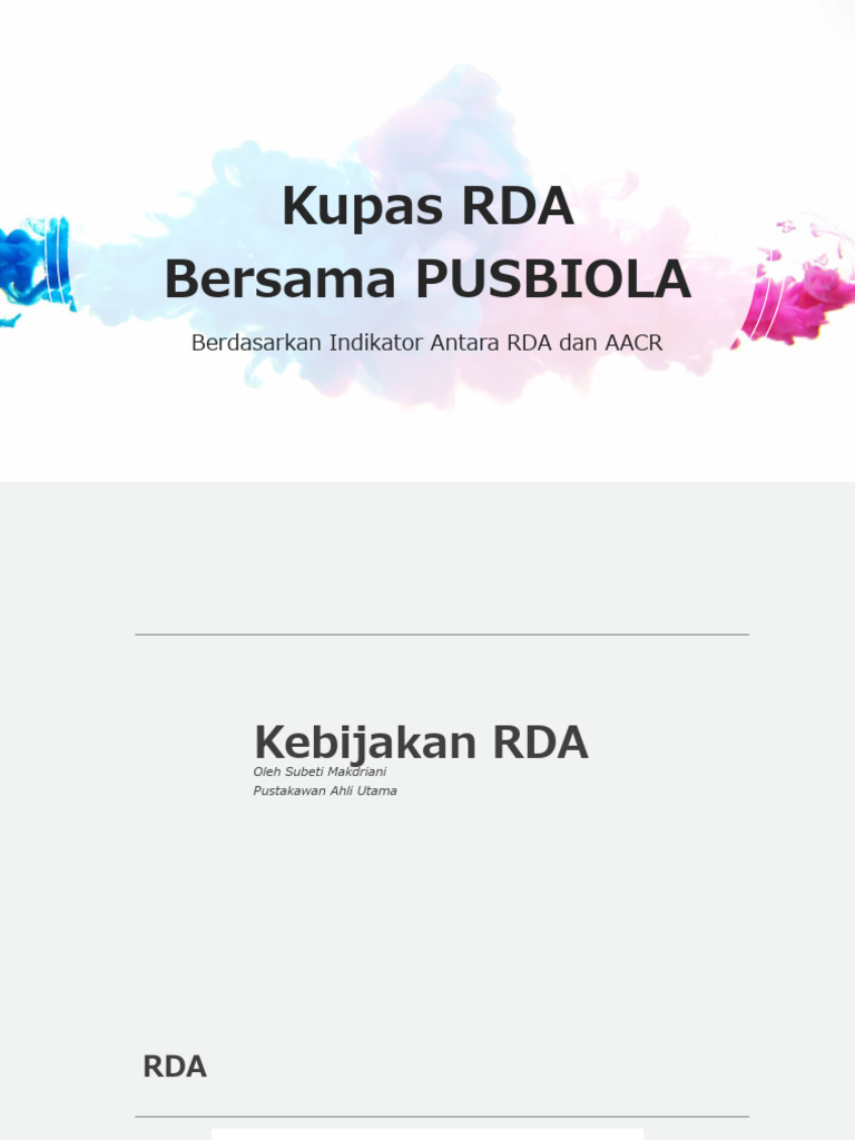 Kupas RDA Bersama PUSBIOLA (Revisi 2) | PDF