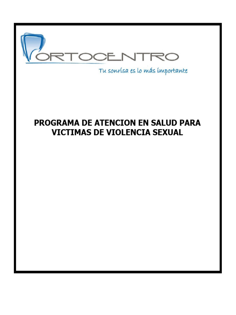 Atención Integral a Víctimas de Violencia Sexual | PDF | Violación ...