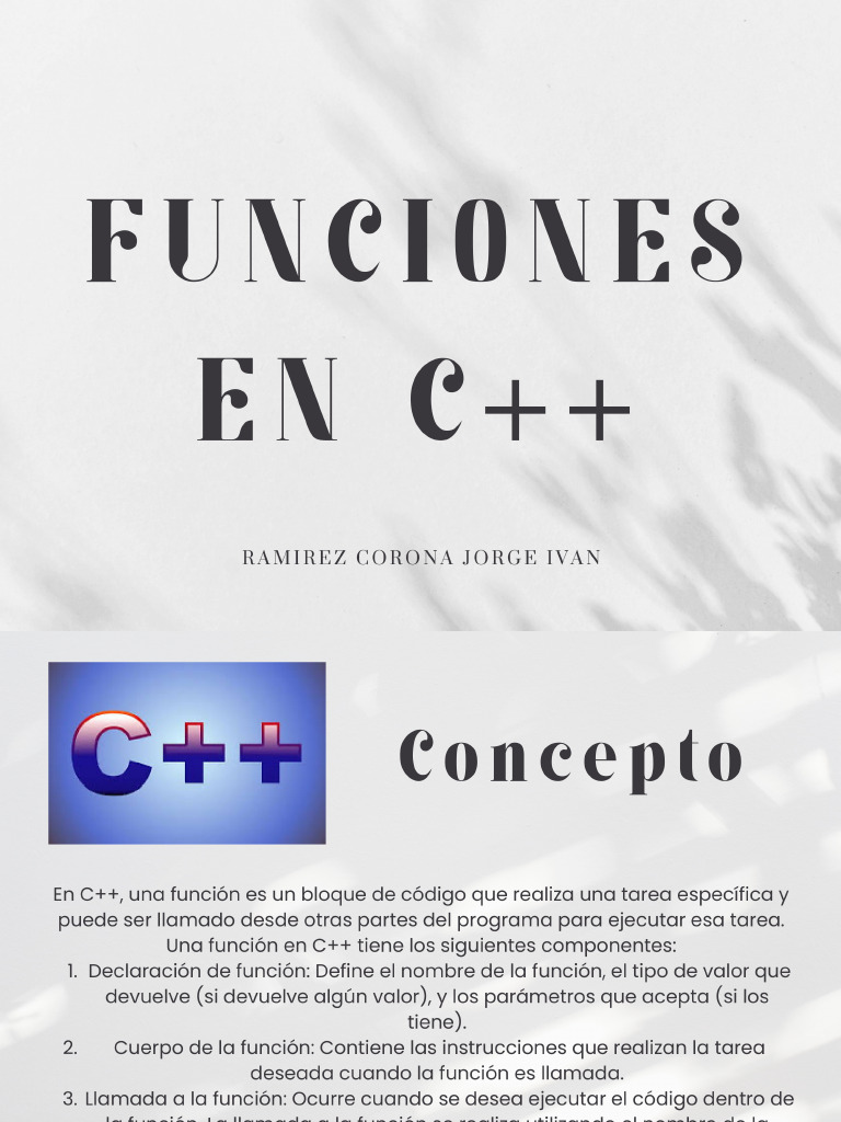 Funciones en C++ | PDF