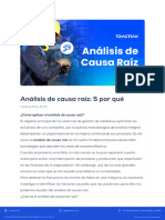 Análisis de Causa Raíz - 5 Por Qué