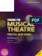 Singing For Musical Theatre Practical Grades Syllabus - 0