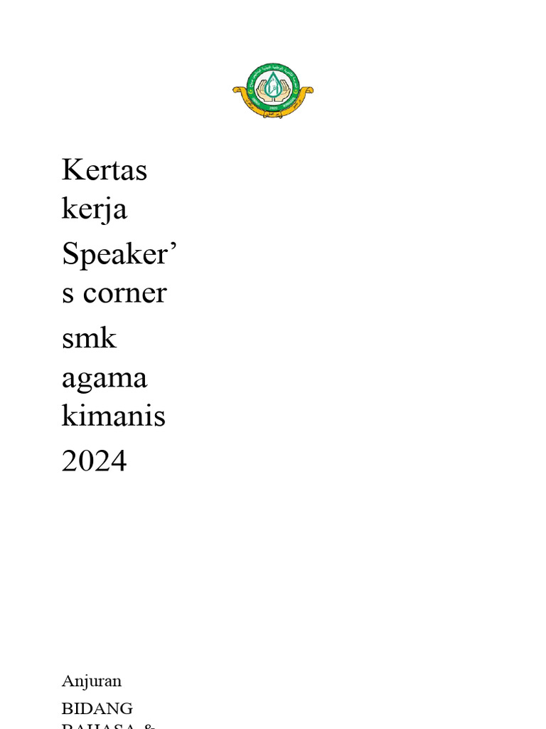 KERTAS KERJA SPEAKER CORNER 2023 PDF