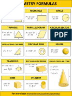 Geometry Formulas Sheet