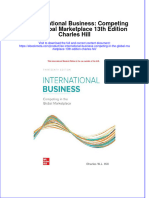 Download Ise International Business Competing In The Global Marketplace 13Th Edition Charles Hill online ebook  texxtbook full chapter pdf 