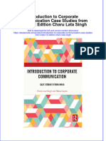 Ebook Introduction To Corporate Communication Case Studies From India 1St Edition Charu Lata Singh Online PDF All Chapter